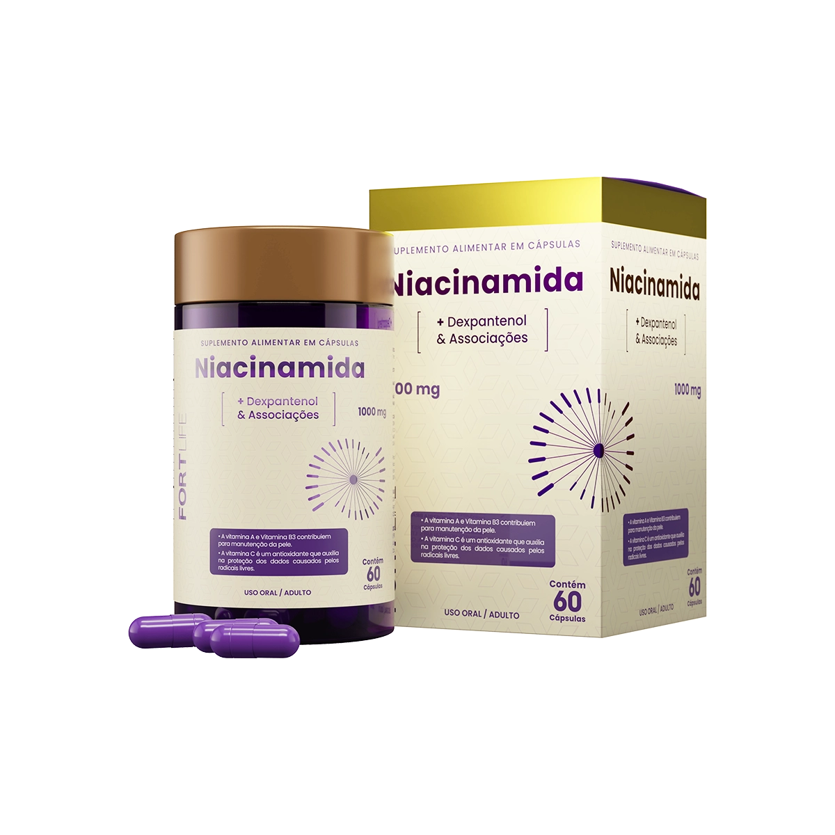 Niacinamida 1000mg 60 Cápsulas