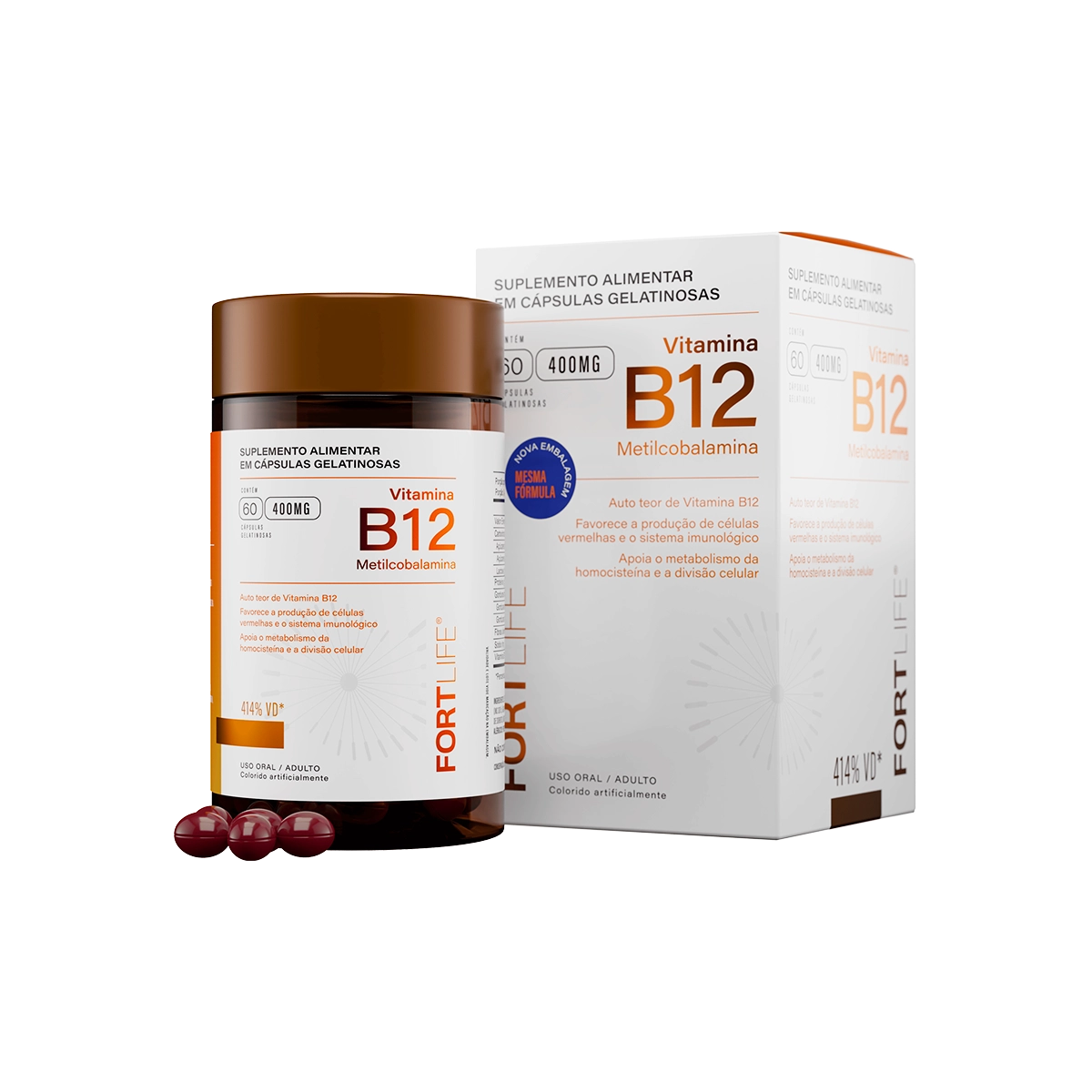 Vitamina B12 400mg 60 Cápsulas