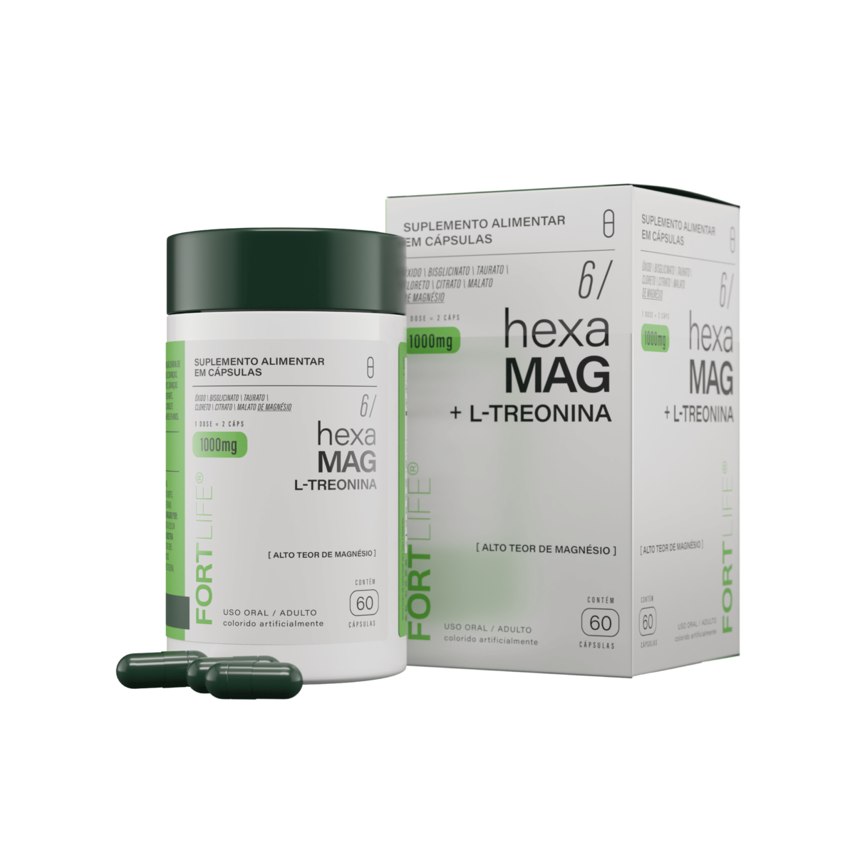 Hexa Mag + L-Treonina 60 Cápsulas