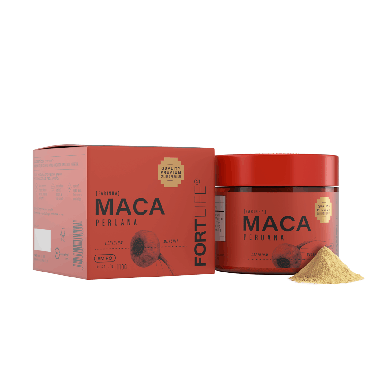 Maca Peruana Pó 110g FortLife