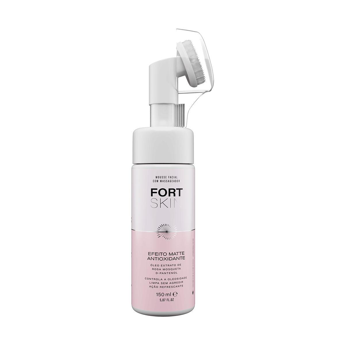 Mousse Facial Efeito Matte Rosa Mosqueta FortSkin 150ml