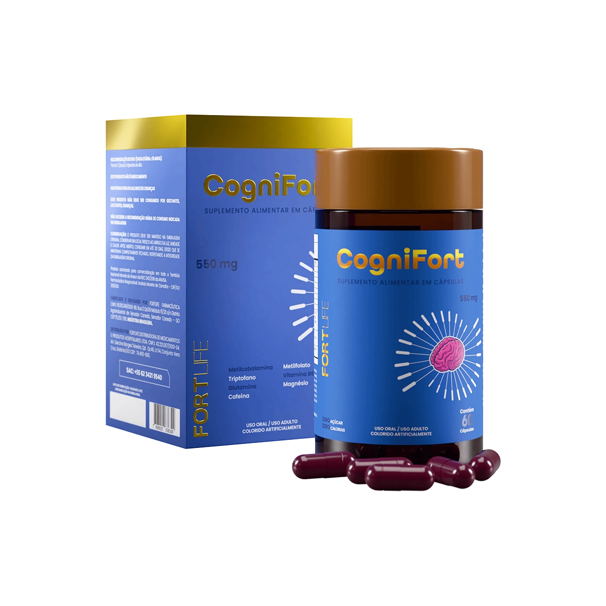 CogniFort 550mg 60 Cápsulas