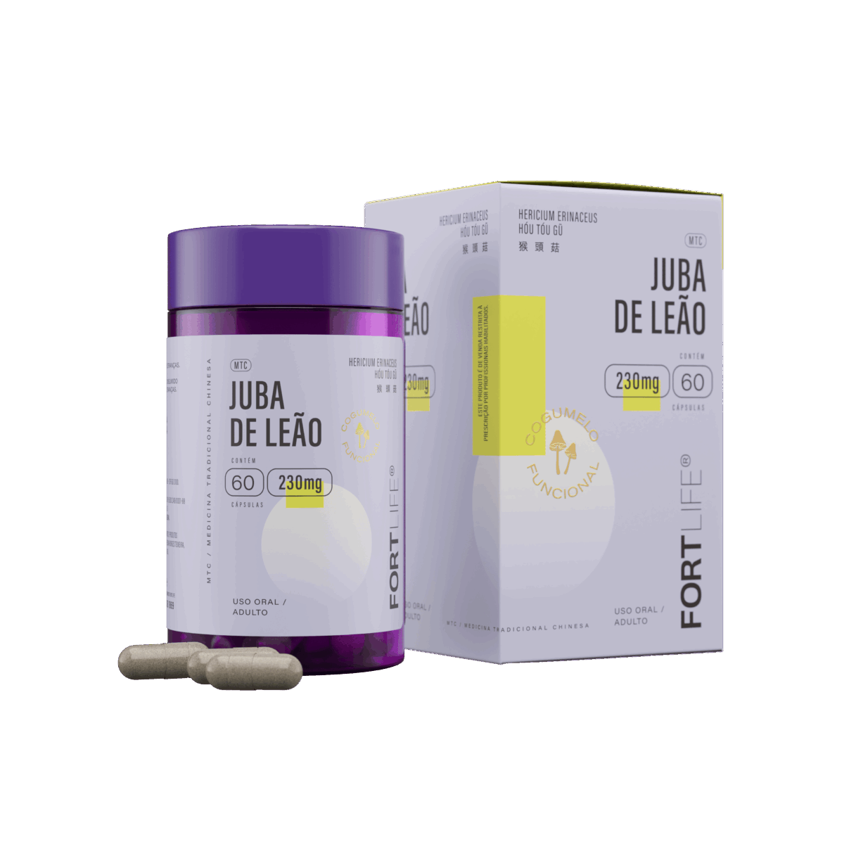 Juba de Leão 230mg 60 Cápsulas