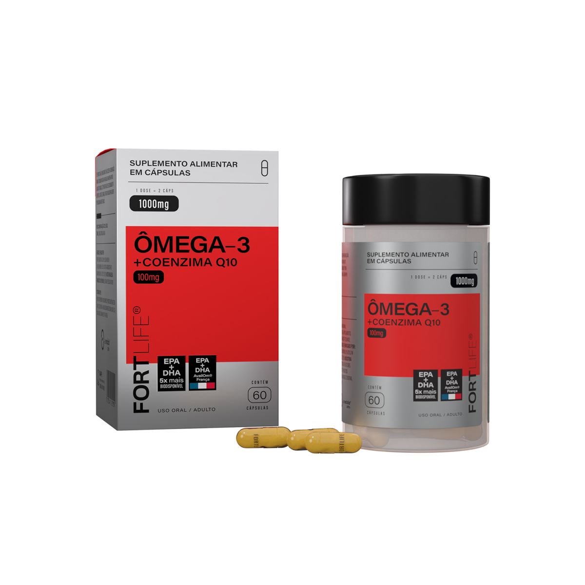 Ômega-3 + Coenzima Q10 1000mg 60 Cápsulas