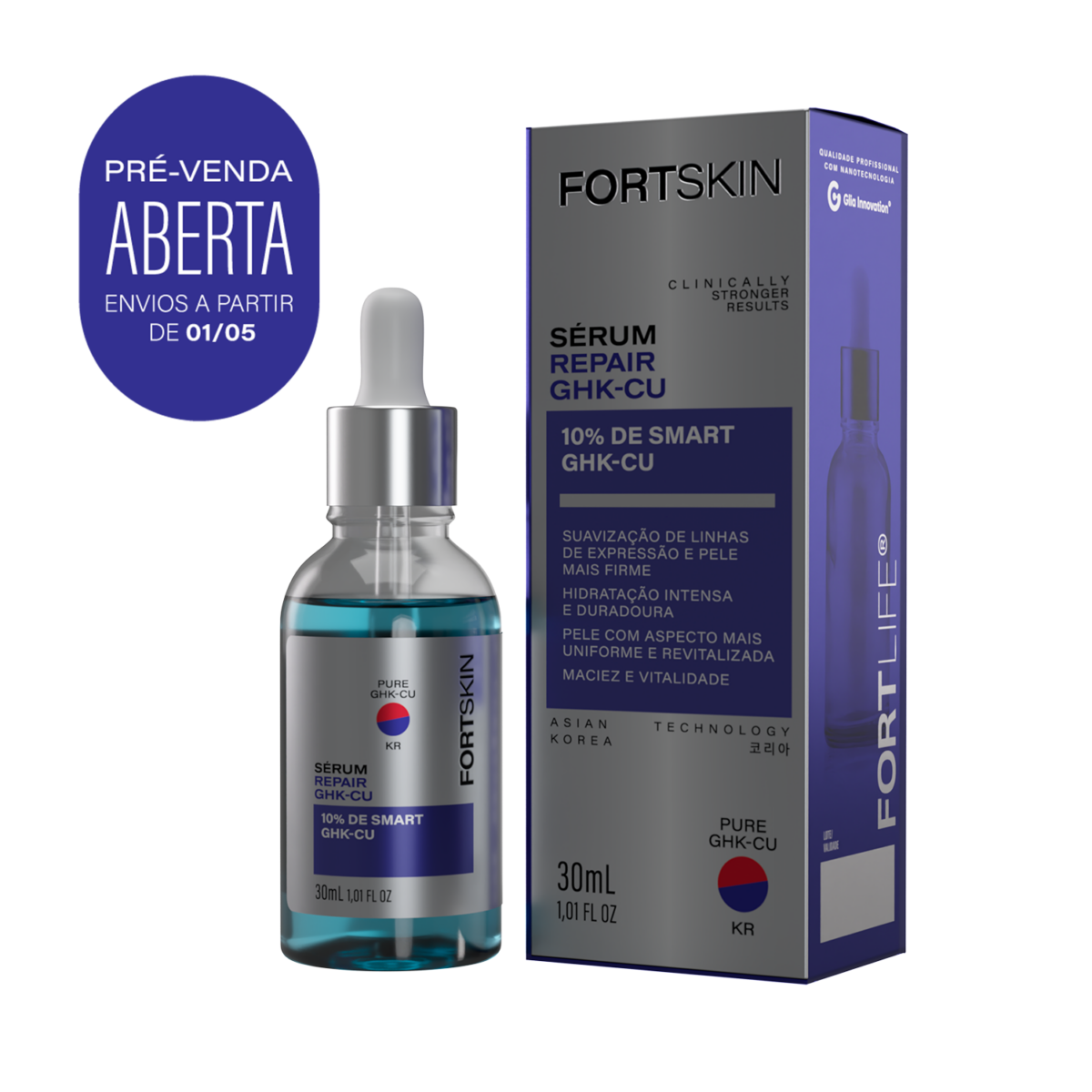 FortSkin GHK-CU Sérum Repair 30ml       "Pré-venda aberta - Envios apartir de 01/05"